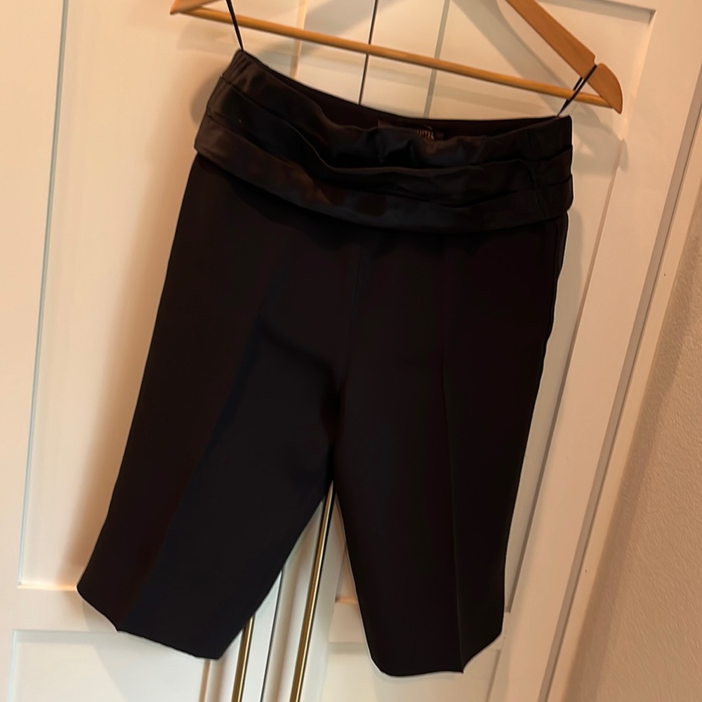 LV silk tuxedo shorts/culottes EUC